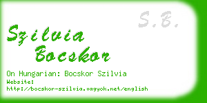 szilvia bocskor business card